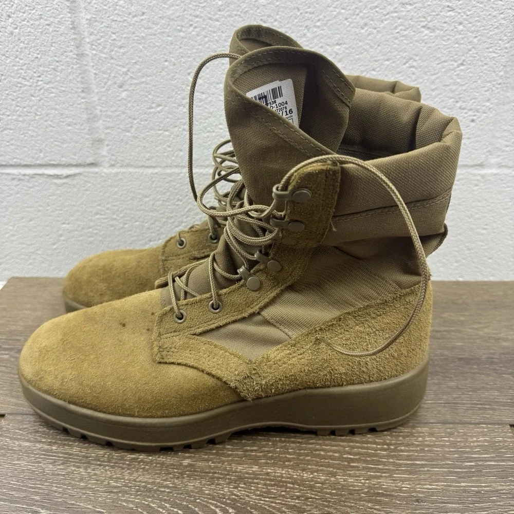 U.S. ARMY HOT WEATHER ARMY COMBAT BOOT COYOTE VIBRAM SOLE MEN'S SIZE 10 R BOOTS